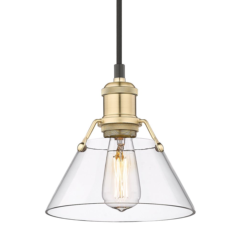 Golden Lighting 3306-S BCB-CLR Orwell Small Pendant in Brushed Champagne Bronze